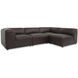 Form XQ Espresso Brown Leather Modular Sectional, Signature